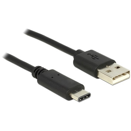 Delock USB-C -> USB 2.0 A M/M adatkábel 0.5m fekete