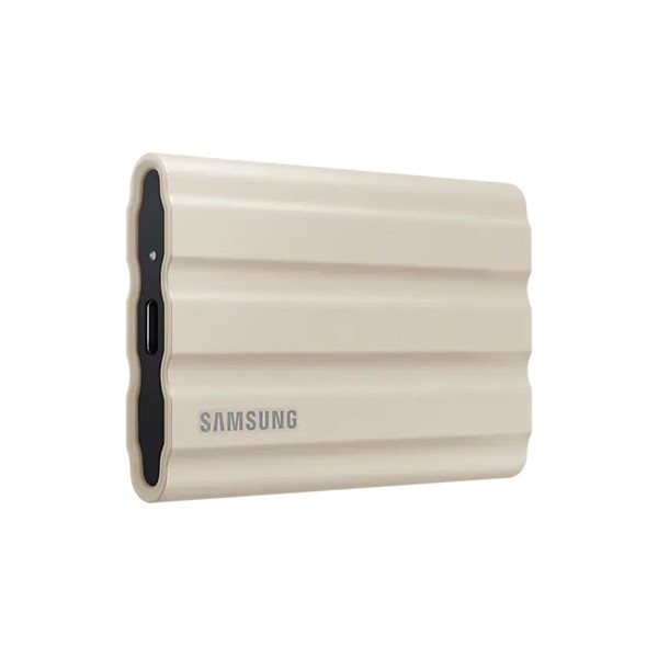 SAMSUNG Hordozható SSD T7 Shield, USB 3.2 Gen.2 (10Gbps), 2TB, Bézs