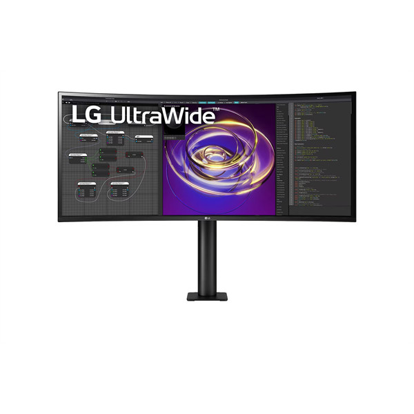 LG Ívelt IPS monitor 34" 34WP88CP, 3440x1440, 21:9, 300cd/m2, 5ms, 2xHDMI/DisplayPort/USB-C/2xUSB, hangszóró