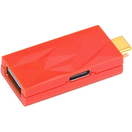 ifi iDefender+ CA USB-C ->, USB 3.0 A M/F aktív zavarszűrő piros